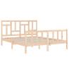 Solid Wood King Size Bed Frame with Headboard | HipoMarket