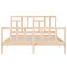 Solid Wood King Size Bed Frame with Headboard | HipoMarket