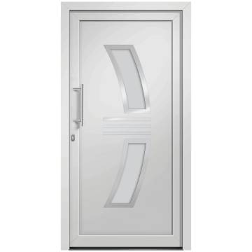 Elegant Front Door White 98x208 cm - Secure and Stylish