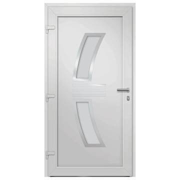 Elegant Front Door White 98x208 cm - Secure and Stylish