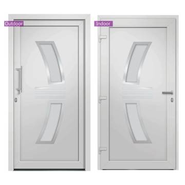 Elegant Front Door White 98x208 cm - Secure and Stylish