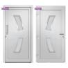 Elegant Front Door White 98x208 cm - Secure and Stylish