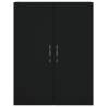 Stylish Highboard Black 69.5x34x180 cm | Hipomarket