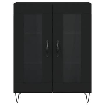 Stylish Highboard Black 69.5x34x180 cm | Hipomarket