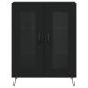 Stylish Highboard Black 69.5x34x180 cm | Hipomarket