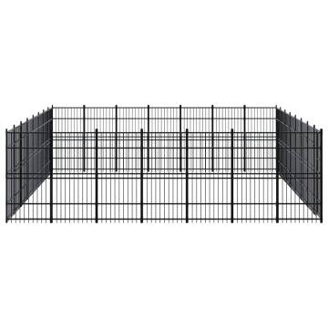 Outdoor Dog Kennel Steel 51.61 m² - Safe & Durable