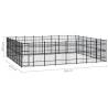 Outdoor Dog Kennel Steel 51.61 m² - Safe & Durable