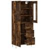 Stylish Highboard in Smoked Oak - 69.5x34x180 cm | HipoMarket