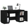 Elegant Black Solid Pine Desk - 140x50x75 cm | HipoMarket