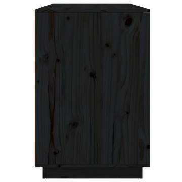 Elegant Black Solid Pine Desk - 140x50x75 cm | HipoMarket