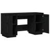 Elegant Black Solid Pine Desk - 140x50x75 cm | HipoMarket