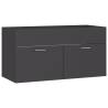 Modern Grey Sink Cabinet with Built-in Basin | Hipomarket