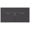 Modern Grey Sink Cabinet with Built-in Basin | Hipomarket