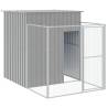 Light Grey Dog House with Run - Durable & Spacious