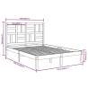 White Solid Wood Bed Frame 160x200 cm - Modern Design