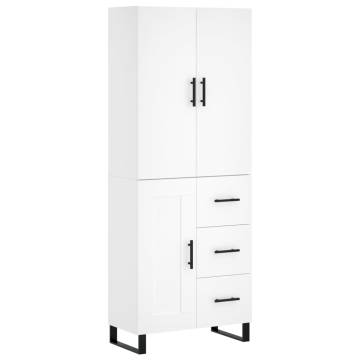 Highboard White 69.5x34x180 cm - Stylish Storage Solution