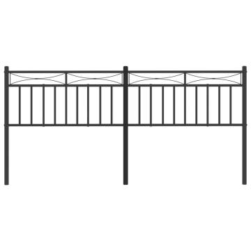 Stylish Black Metal Headboard - 193 cm | Hipo Market