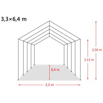 Removable Livestock Tent 3.3x6.4 m - Dark Green PVC Shelter