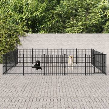 Outdoor Dog Kennel Steel 23.52 m² - Safe & Durable