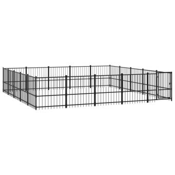 Outdoor Dog Kennel Steel 23.52 m² - Safe & Durable