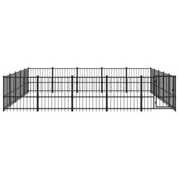 Outdoor Dog Kennel Steel 23.52 m² - Safe & Durable