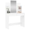 High Gloss White Dressing Table with Mirror - 96x39x142 cm