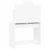 High Gloss White Dressing Table with Mirror - 96x39x142 cm