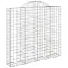 Arched Gabion Baskets - 20 pcs Galvanised Iron | Hipomarket