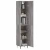 Stylish Highboard Grey Sonoma | 34.5x34x180 cm