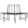 Garden Half Round Tree Bench 160 cm Steel | Hipomarket