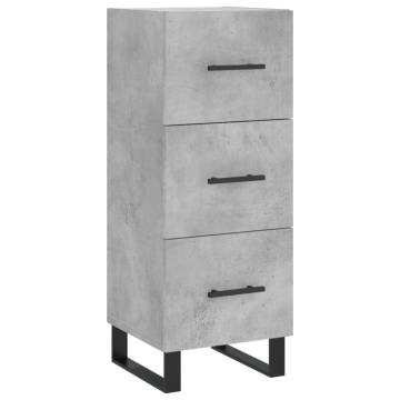 Elegant Highboard Concrete Grey - Durable Engineered Wood