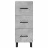 Elegant Highboard Concrete Grey - Durable Engineered Wood