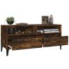 Stylish Smoked Oak TV Cabinet - 100x34.5x44.5 cm