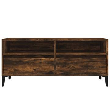 Stylish Smoked Oak TV Cabinet - 100x34.5x44.5 cm