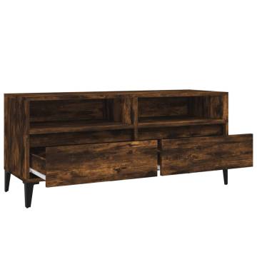 Stylish Smoked Oak TV Cabinet - 100x34.5x44.5 cm