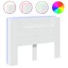 Stylish White LED Headboard Cabinet - 140x16.5x103.5 cm