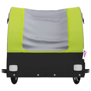 Bike Trailer Black and Green - 45 kg Iron Cargo Storage