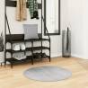 Rug IZA Short Pile Scandinavian Look Grey Ø 80 cm Colour grey Size Ø 80 cm 