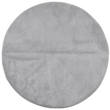 Rug IZA Short Pile Scandinavian Grey Ø 80 cm - Stylish & Durable