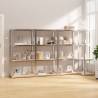 4-Layer Shelves 4 pcs Silver Steel&Engineered Wood Colour silver Size 80 x 40 x 160 cm Quantity in Package 4 Amount 