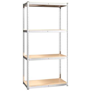 4-Layer Shelves - Durable Steel & Engineered Wood Storage | Hipomarket