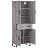 Highboard Grey Sonoma - Stylish Engineered Wood Storage Unit