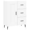 Stylish Highboard White 69.5x34x180 cm | Durable Engineered Wood