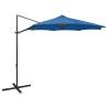 Cantilever Umbrella with Pole and LED Lights Azure Blue 300 cm Colour azure blue Quantity in Package 1 