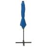 Cantilever Umbrella with LED Lights - Azure Blue 300 cm