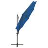 Cantilever Umbrella with LED Lights - Azure Blue 300 cm