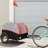 Bike Trailer Black and Orange 45 kg Iron Colour orange Size 126 x 63 x 63 cm 