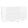 High Gloss White Sink Cabinet - 80x38.5x45 cm - Hipomarket