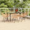 7 Piece Garden Dining Set Poly Rattan Colour brown Size 160 x 80 x 74 cm Number of 6 