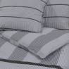 Duvet Cover Set Grey 135x200 cm Cotton - Comfortable Bedding